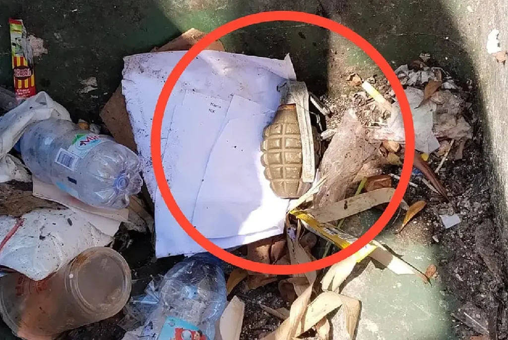 Heboh! Granat Hijau Army Ditemukan di Belakang Kantor BPN Makassar