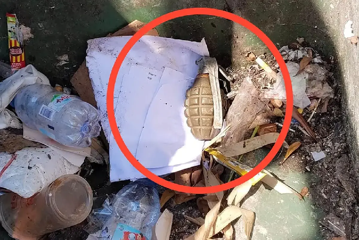 Heboh! Granat Hijau Army Ditemukan di Belakang Kantor BPN Makassar